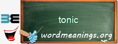 WordMeaning blackboard for tonic
